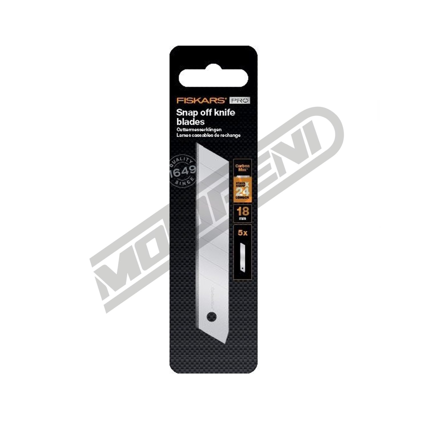 Zamjenski noževi za skalpel Fiskars CarbonMax 18 mm (5 kom.)