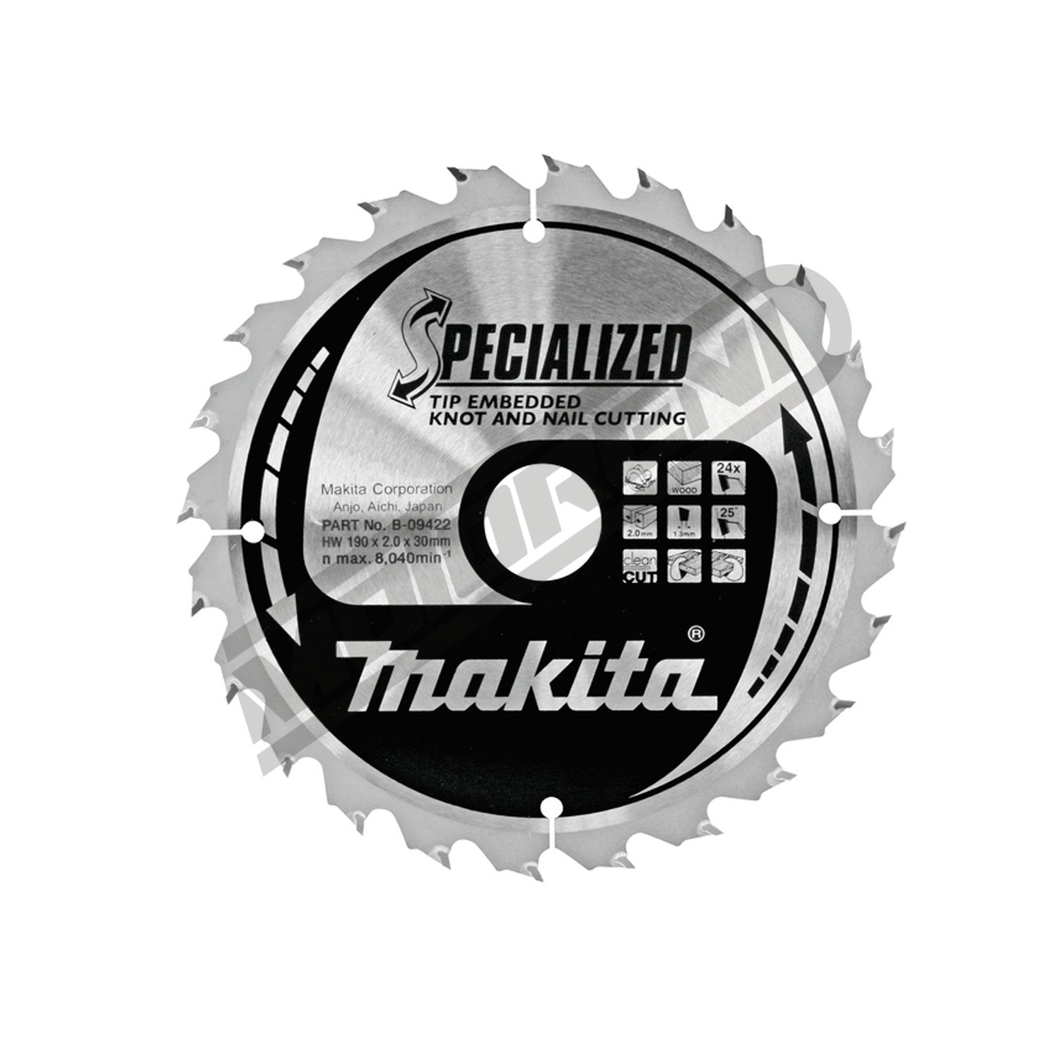 Kružni list Makita TCT (190 x 30 mm)