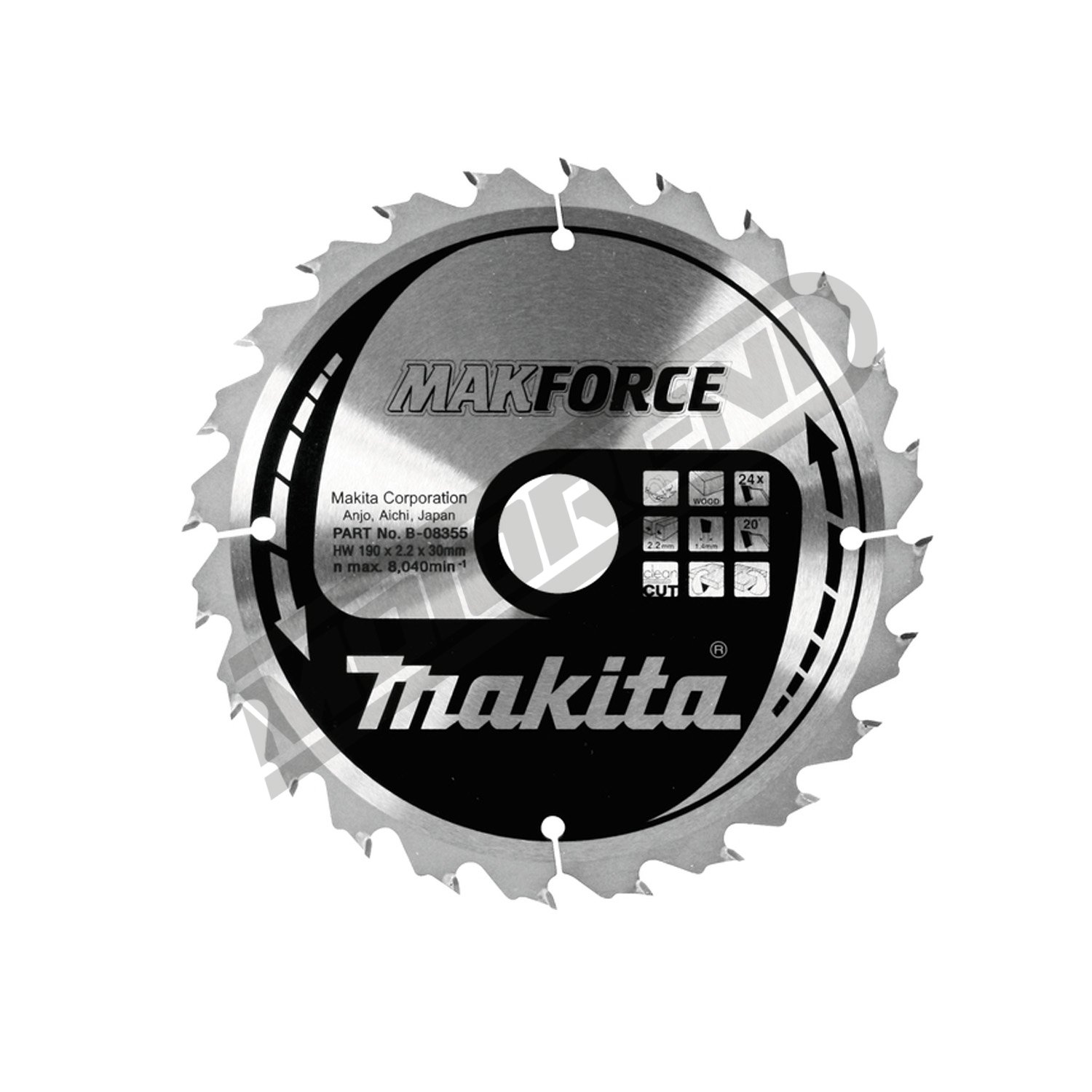 Kružni list Makita MAKForce TCT (190 x 30 mm)