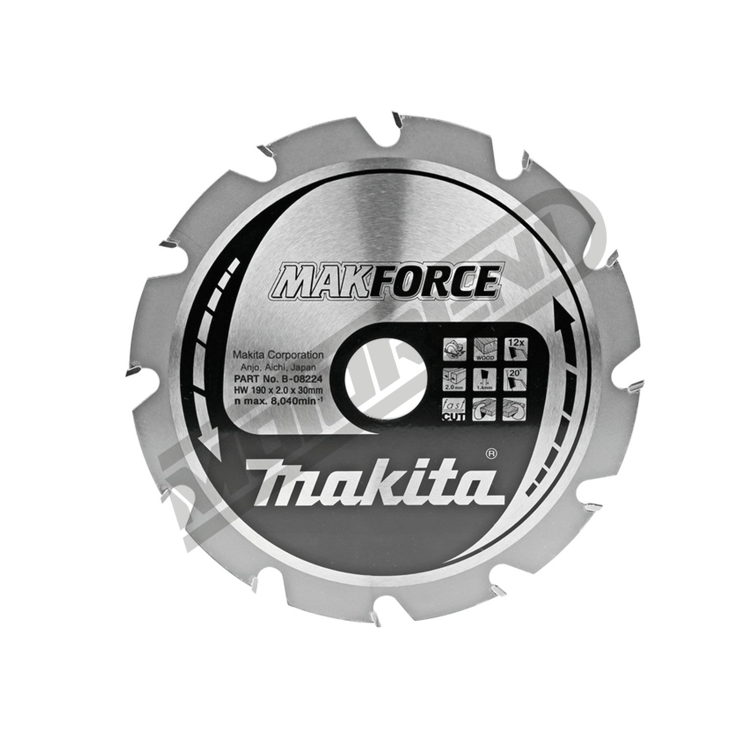 Kružni list Makita MAKForce TCT (190 x 30 mm)