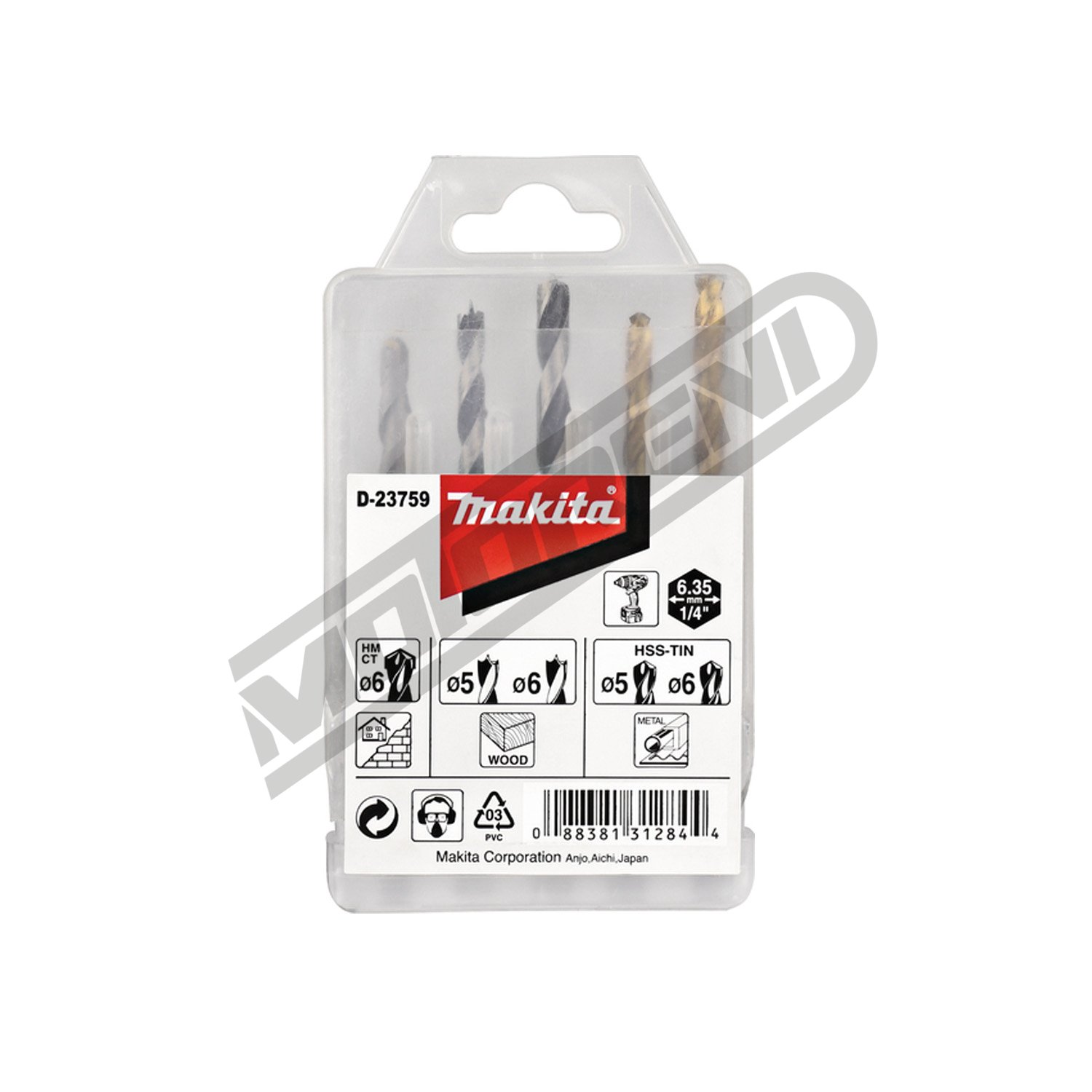Set svrdla Makita (5-dijelni)