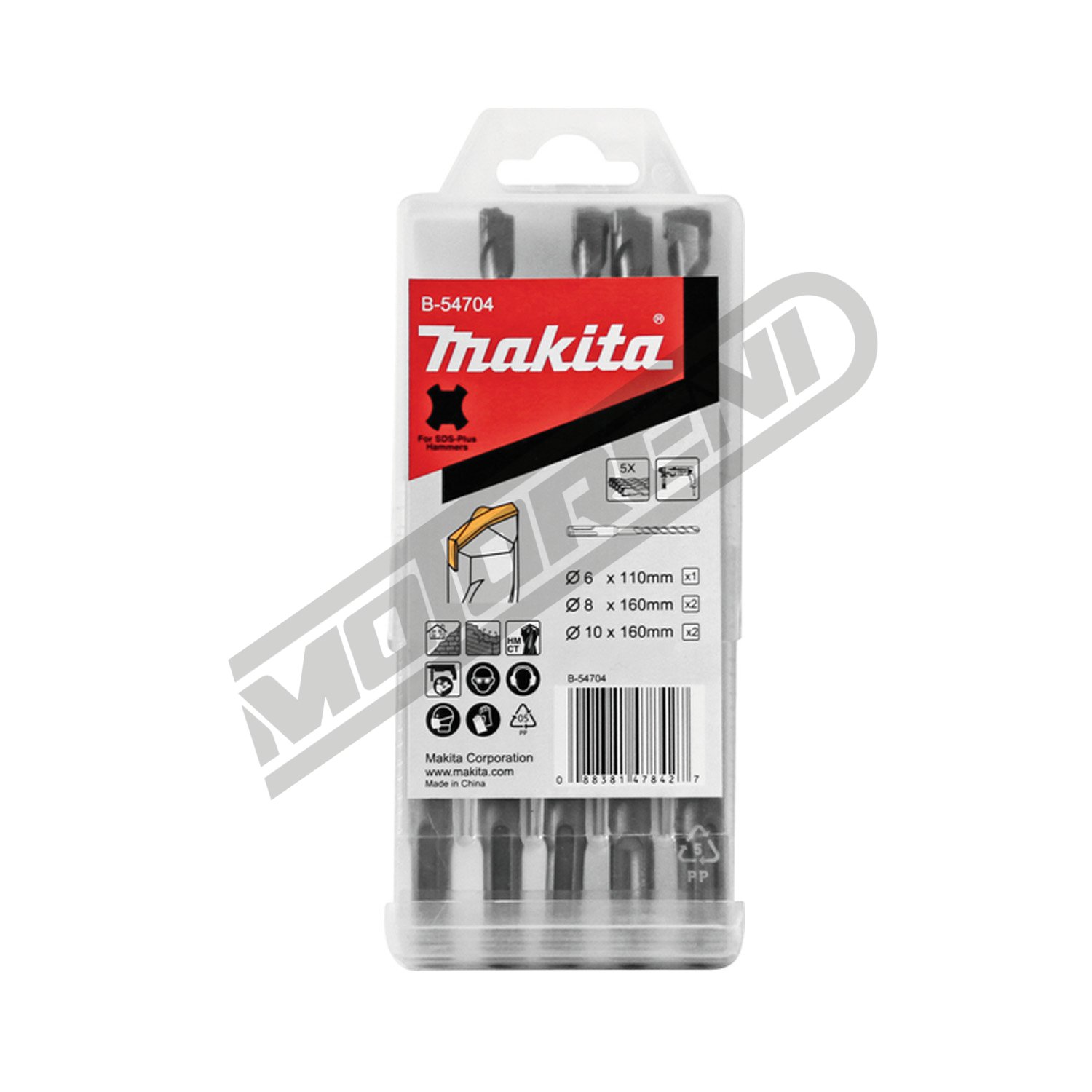 Set Makita svrdla SDS Plus (5-dijelni)