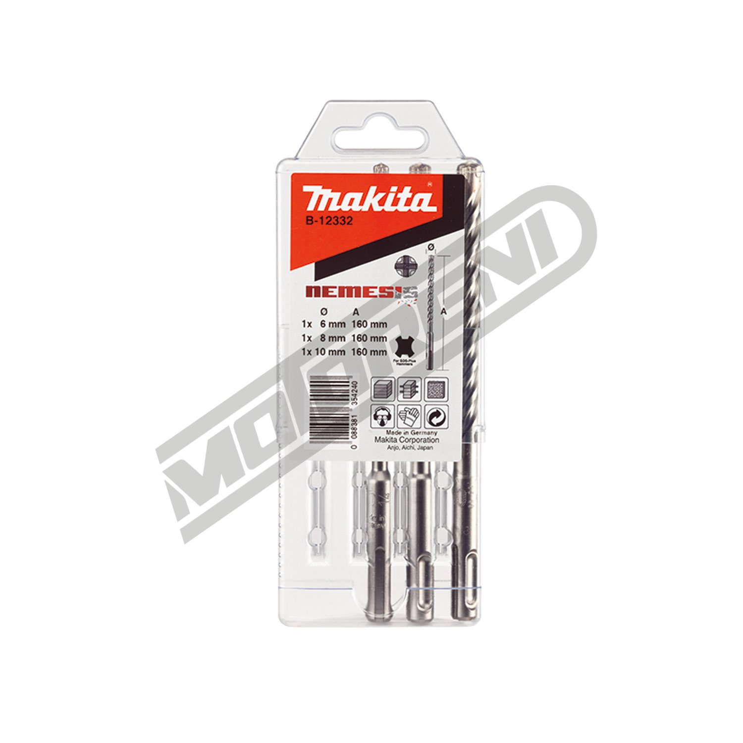 Set svrdla Makita SDS Plus Nemesis (3-dijelni)