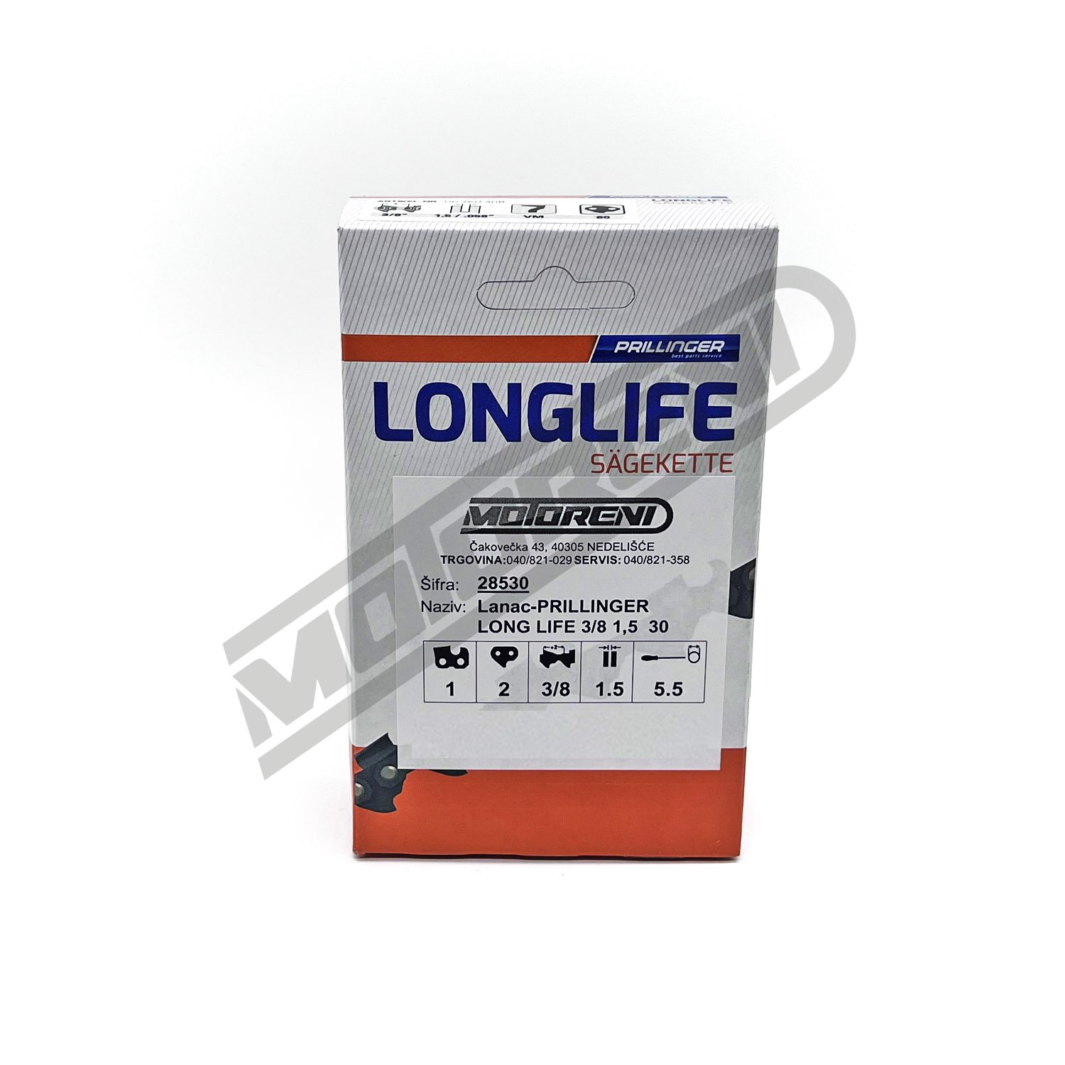 Lanac za motornu pilu Prillinger Long Life - 60 čl. (3/8" / 1,5 mm)