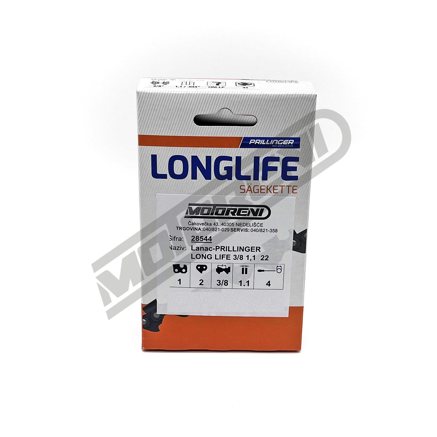Lanac za motornu pilu Prillinger Long Life - 44 čl. (3/8" / 1,1 mm)