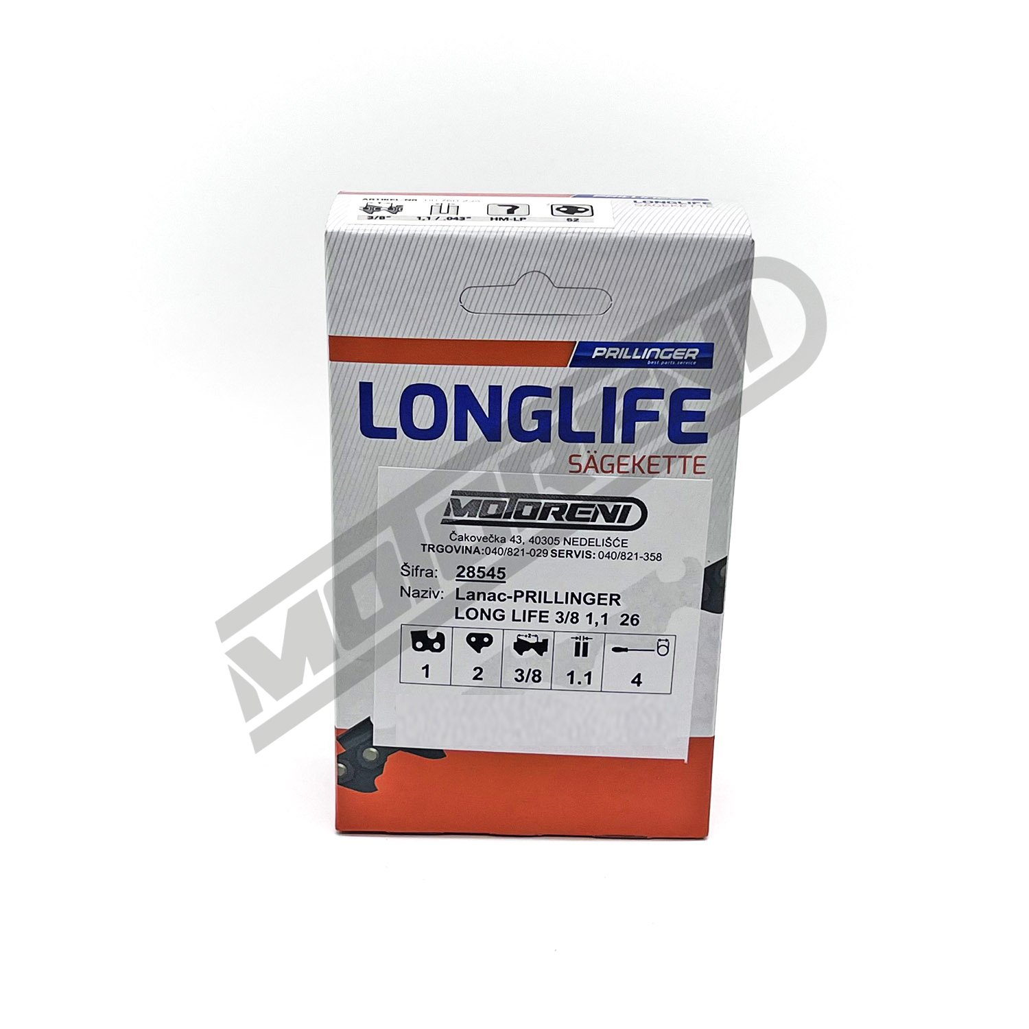 Lanac za motornu pilu Prillinger Long Life - 52 čl. (3/8" / 1,1 mm)