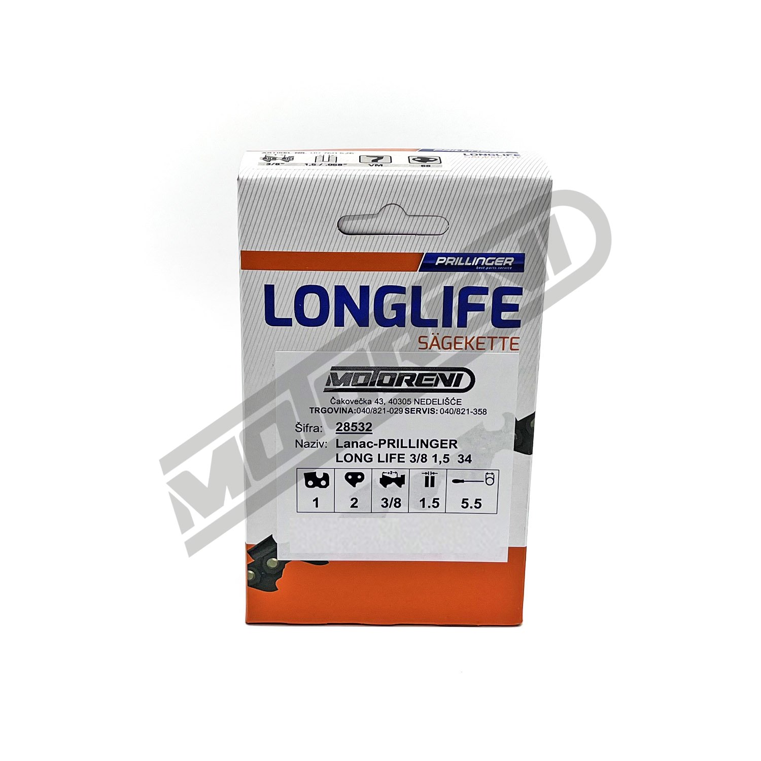 Lanac za motornu pilu Prillinger Long Life - 68 čl. (3/8" / 1,5 mm)