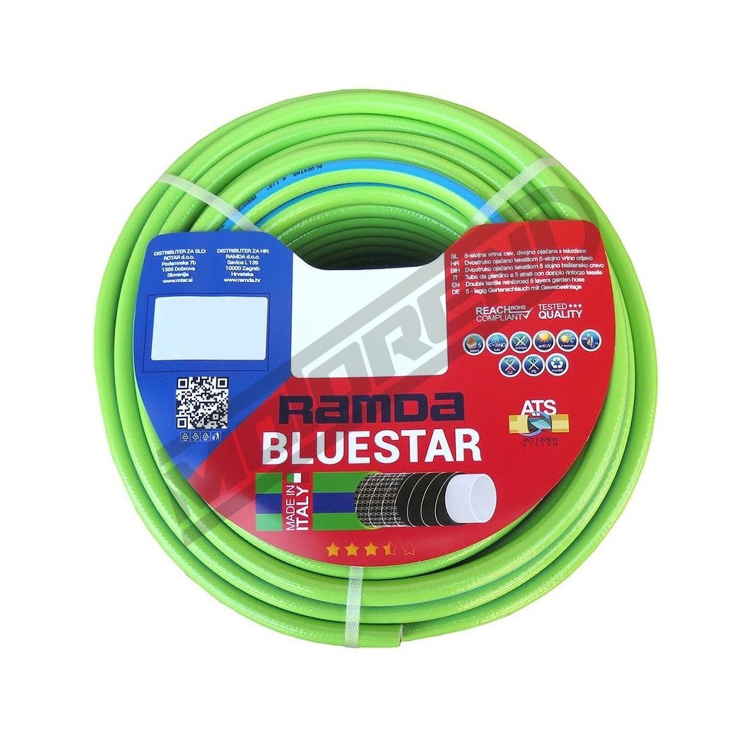 Crijevo za vodu Ramda Bluestar 1/2" (12,5 mm x 15 m)