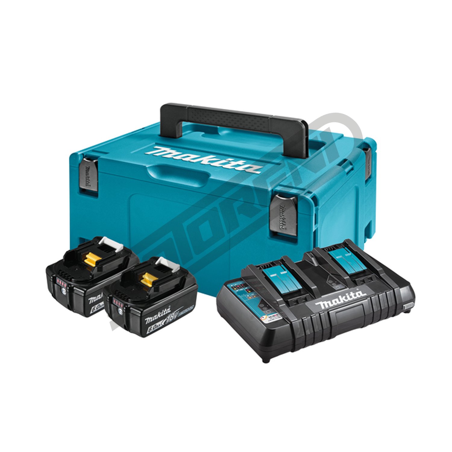 Akumulatorski set Makita LXT (2x BL1860B / DC18RD / Makpac)