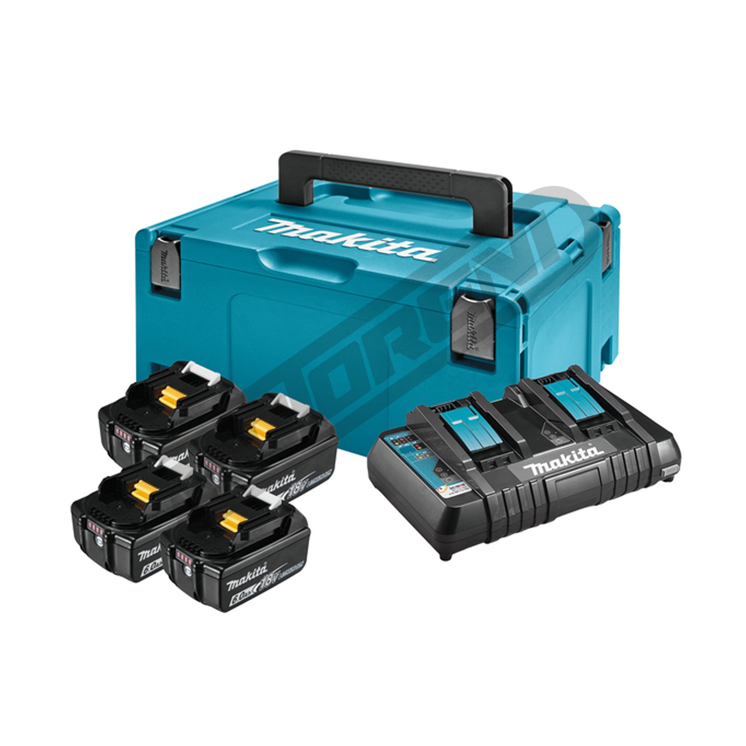 Akumulatorski set Makita LXT (4x BL1860B / DC18RD / Makpac)
