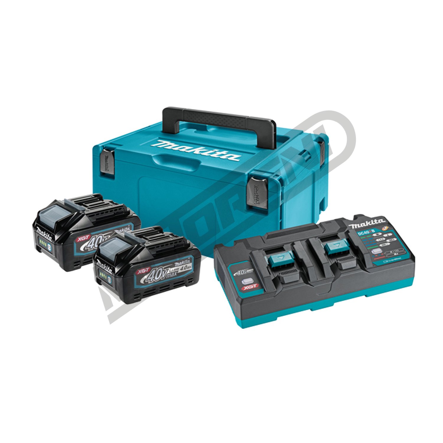 Akumulatorski set Makita XGT (2x BL4040 / DC40RB / Makpac)